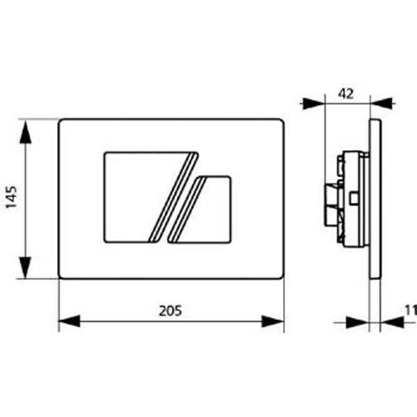 Кнопка смыва Sanit 16.707.81.0000cr хром
