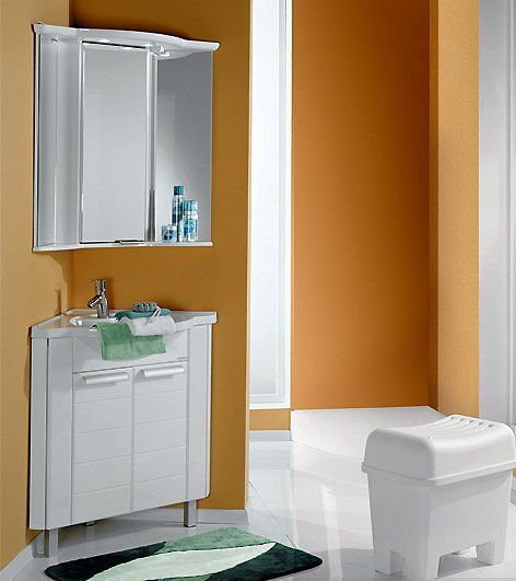 Тумба с раковиной Aquaton Альтаир 1A042601AR010 62 угловая, белая