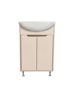 Тумба Runo Эконова 50 какао-бежевая под умывальник Уют 50 (00-00004654)