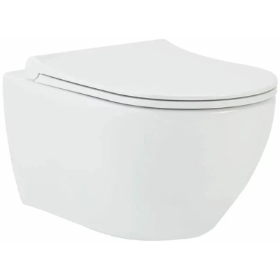 Унитаз подвесной beWash Bogen 88393201 безободковый, торнадо, с сиденьем микролифт, белый