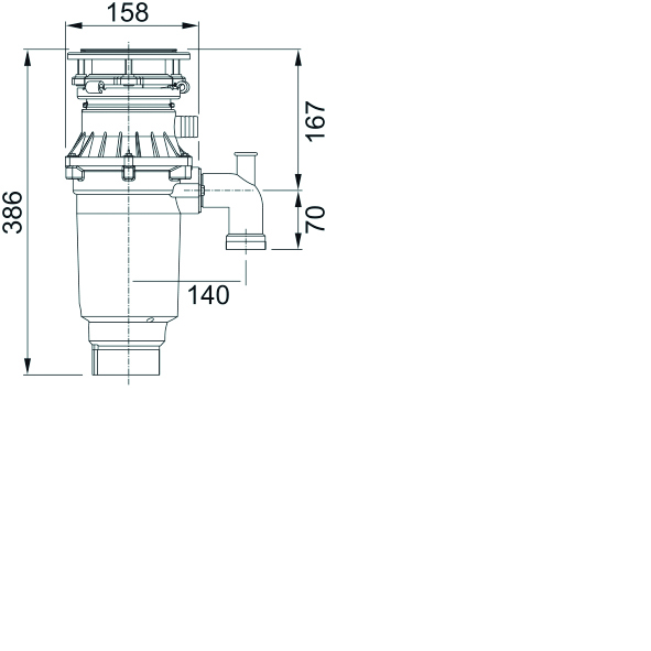 Измельчитель пищевых отходов FRANKE Турбо Элит TE-75S 134.0607.344