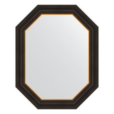 Зеркало Evoform Octagon BY 7286 58x73 черное дерево с золотом