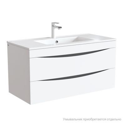 Тумба подвесная, белая, 100 см, Cloud,  IDDIS, CLO10W1i95. Подходит умывальник: 0131000i28