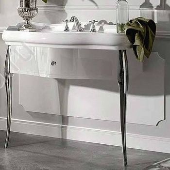 Мебель для ванной Kerasan Retro 7363K7 100 2 ножки, белый/хром