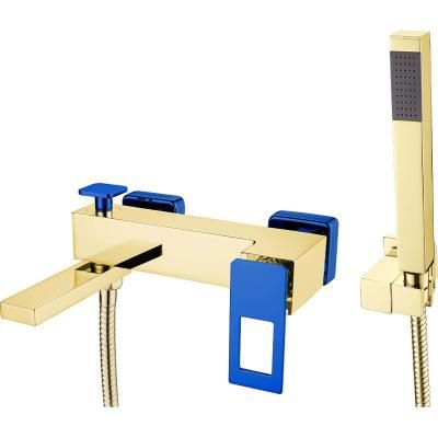 Смеситель Boheme Q 143-GUW для ванны, золото/черный