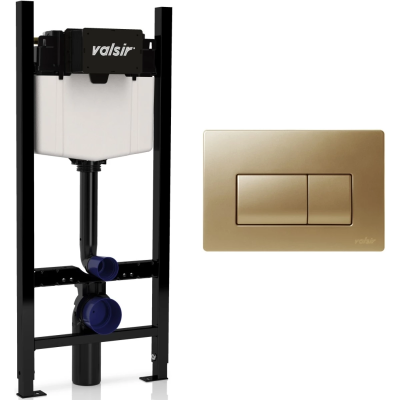 Инсталляция для унитаза Valsir Winner S KIT P1 MG VS0853202 с кнопкой смыва, золотой матовый