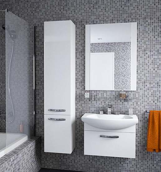 Тумба с раковиной Aquaton Ария 1A134001AA010 65 раковина Балтика 65,  белый