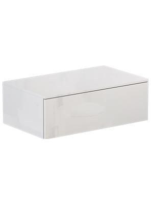 Тумба Velvex подвесная Unit 80, выс. 27, выдв. ящик, белый лед (tp.UNI.80.1Y белый глянец)