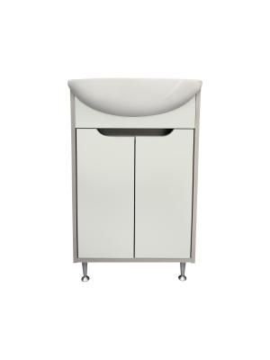 Тумба Runo Эконова 50 серо-оливковая под умывальник Уют 50 (00-00004652)