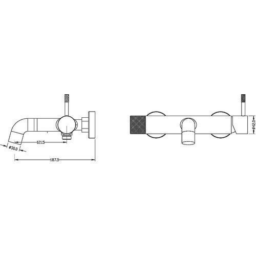 Смеситель Boheme Uno 463-WG для ванны, белый/золото