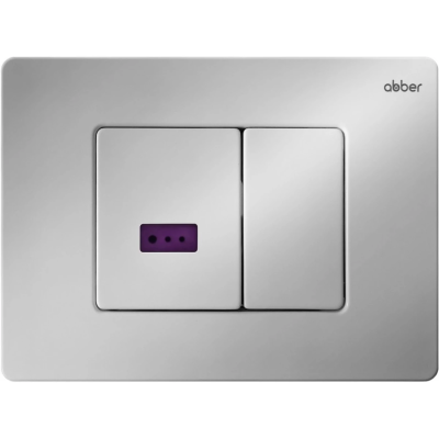 Кнопка смыва Abber AC0122S для инсталляции, сенсорная, питание от батареи, хром