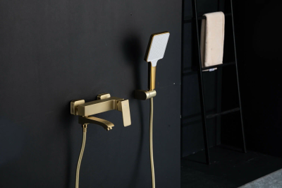 Смеситель для ванны Frap F3276-3, сатин золотой