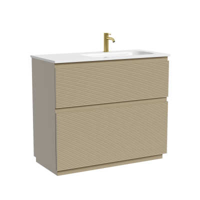 Тумба напольная SANCOS Folk Floor правая 995х445х850, c двумя ящиками оснащенными доводчиками, Капучино, FL100FRCP