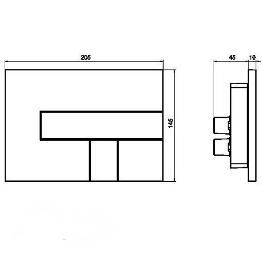 Кнопка смыва Sanit LOS 16.733.00..0012bi/bi белый/белый