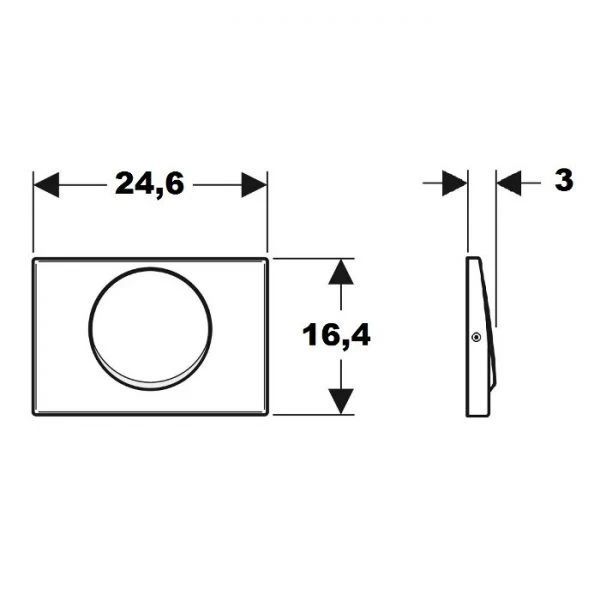 Кнопка смыва Geberit Delta 10 115.108.00.1 нержавеющая сталь