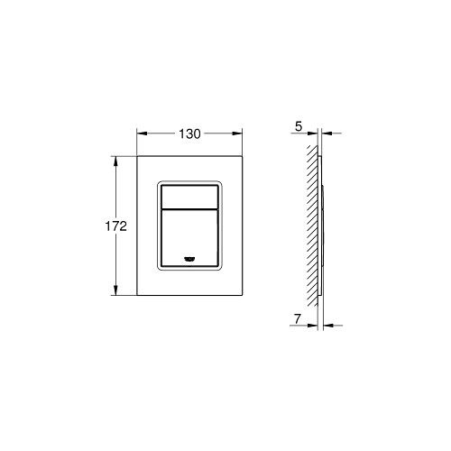 Кнопка смыва Grohe Skate Cosmopolitan 37535GN0 холодный рассвет матовый