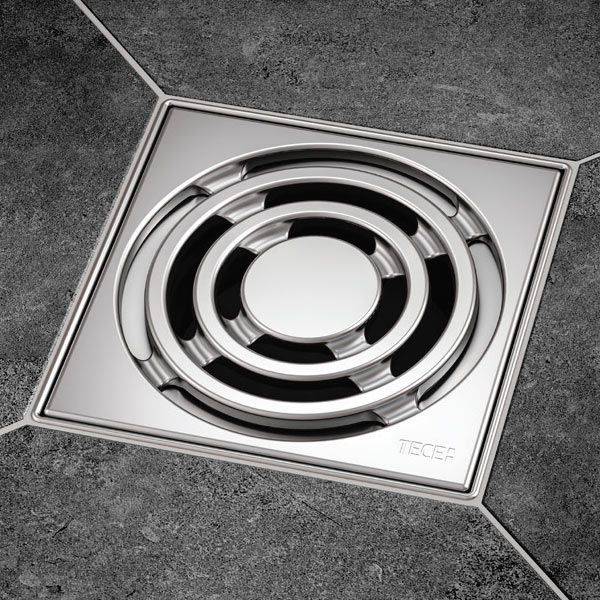 Душевой трап Tece TECEdrainpoint S KDP-S110 с сифоном DN 50, с декоративной решеткой, боковой выпуск