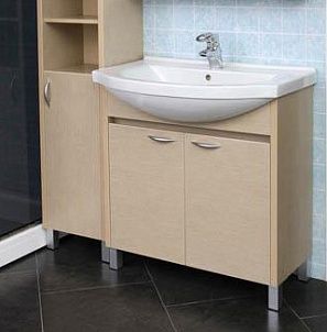 Тумба под раковину Aquanet Донна 00168931 80 светлый дуб