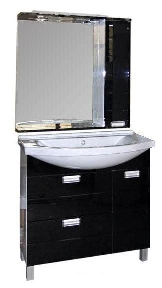 Тумба для комплекта Aquanet Сити 80 черная