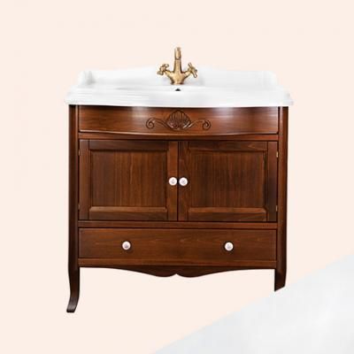 Тумба с раковиной Tiffany World Veronica 90 с прямым фасадом, белая матовая