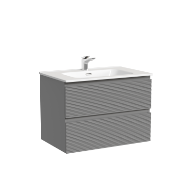 Тумба подвесная SANCOS Folk 690х445х500, c двумя ящиками оснащенными доводчиками, Ergraut soft, FL70ES