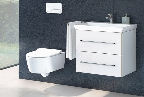 Тумба с раковиной Villeroy & Boch Avento 55 белая глянцевая