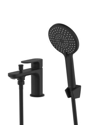 Смеситель врезной на борт ванны на 1 отв. Aquatek AQ1944MB АЛЬФА, матовый черный