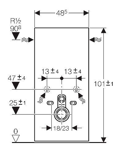 Сантехнический модуль Geberit Monolith Premium 131.001.SI.1 для напольного унитаза