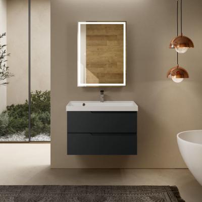 Тумба под умывальник подвесная AQUAme "S3" AQM900380GM  80 см., цвет антрацит.