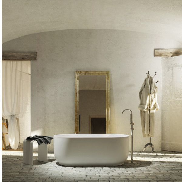 Ванна из литьевого мрамора Relax Design HORIZON LX01 luc 150х80 белый глянцевый