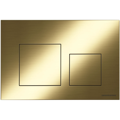 Кнопка смыва Ceramica Nova Balance Square CN12-002BG для инсталляции, золотой матовый