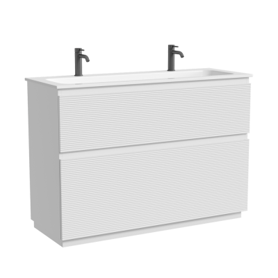 Тумба напольная SANCOS Folk Floor 1190х445х850, c двумя ящиками оснащенными доводчиками, Bianco, FL120FW