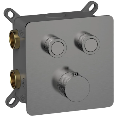 Термостат для ванны AQUAme AQM8811GM встраиваемый, оружейная сталь