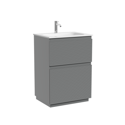 Тумба напольная SANCOS Folk Floor, 590х445х850, c двумя ящиками оснащенными доводчиками, Ergraut soft, FL60FES