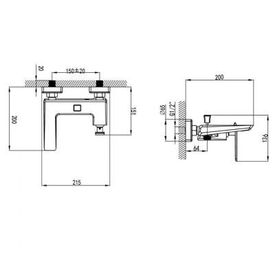 Смеситель Bien Lucca BB01012102 для ванны, хром