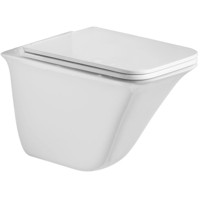 Унитаз подвесной WeltWasser Rotbach 004GL-WT безободковый, с сиденьем микролифт, белый