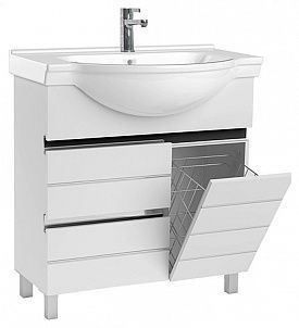 Тумба под раковину Aquanet Доминика 00172375 80, 1 корзина, белая