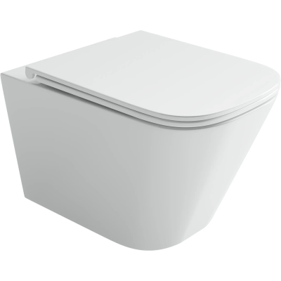 Унитаз подвесной Ceramica Nova Union CN4009T безободковый, торнадо, с сиденьем микролифт, белый