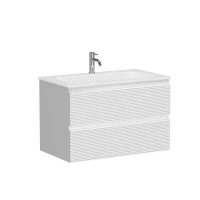 Тумба подвесная SANCOS Folk 790х445х500, c двумя ящиками оснащенными доводчиками, Bianco, FL80W