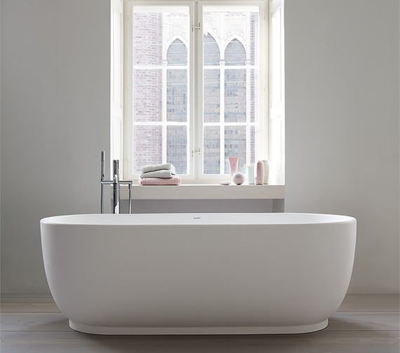 Ванна из из литьевого мрамора Duravit Luv 700434000000000 180x85 отдельностоящая