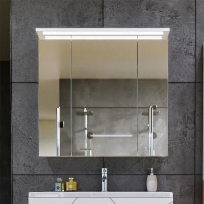 Зеркальный шкаф Бриклаер КРИСТАЛЛ 75 см, белый