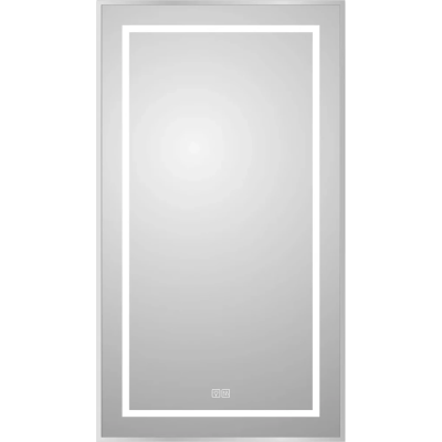 Зеркало BelBagno Kraft SPC-KRAFT-500-900-LED-TCH-WARM 50x90 см, с LED-подсветкой, сенсорным выключателем, антизапотеванием, алюминий