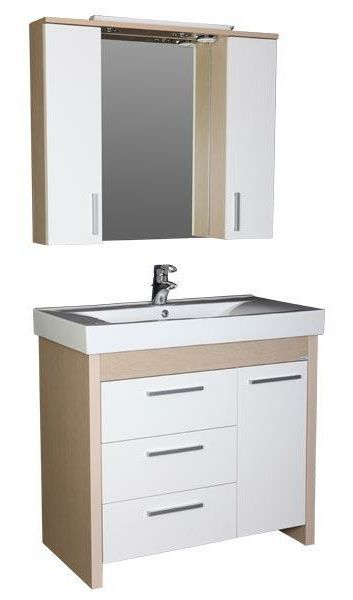 Тумба под раковину Aquanet Тиана 00177071 90 светлый дуб
