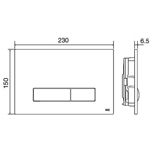 Кнопка смыва Oli Glam 139185 хром глянцевый