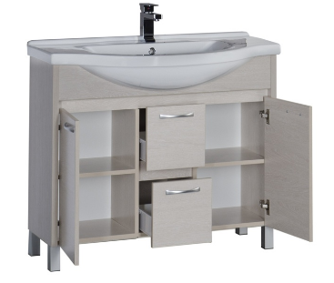 Тумба под раковину Aquanet Донна 00169182 100 белый дуб