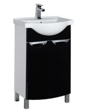 Тумба под раковину Aquanet Асти 00178261 55 черная, 2 дверцы