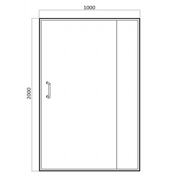 Душевая дверь Bravat Line BD100.4121A 100х200