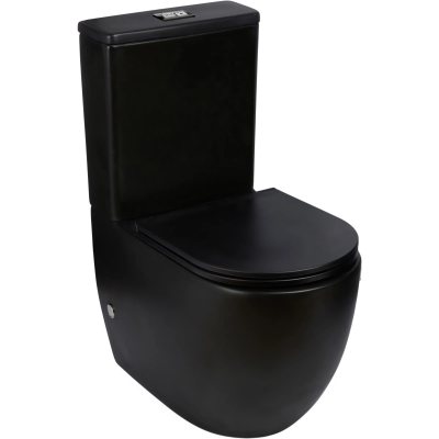 Унитаз-компакт WeltWasser Merzbach 011 MT-BL 10000013291 безободковый, торнадо, с сиденьем микролифт, черный матовый
