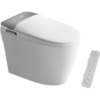 Электронный унитаз-биде напольный Ceruttispa Ersilia Smart CT10616 импульсный, безободковый, торнадо, с сиденьем микролифт, белый