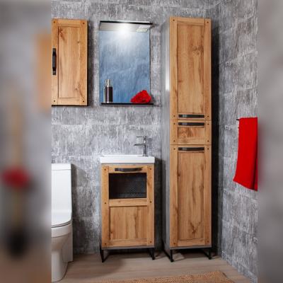 Комплект мебели для ванной Бриклаер ЛОФТ 45L, метрополитен грей